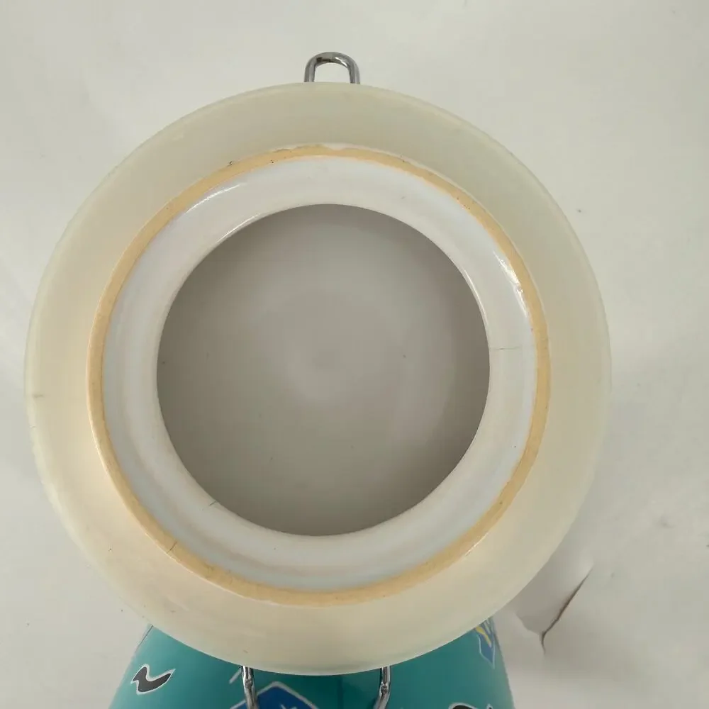 Vtg Chaleur Judith Geiger 1987 3Pc Ceramic Canister Set Postmodern Memphis Style